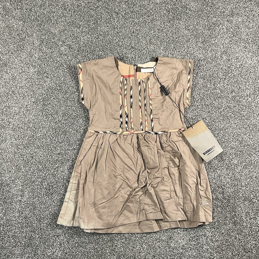 Burberry Children Girls 2Y Ramona Icon Check Dress Archive Beige 8022314 NWT
